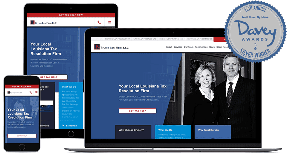 Bryson Law Firm Wins 2 Silver Davey Awards Bryson Law Firm Wins 2 Silver Davey Awards